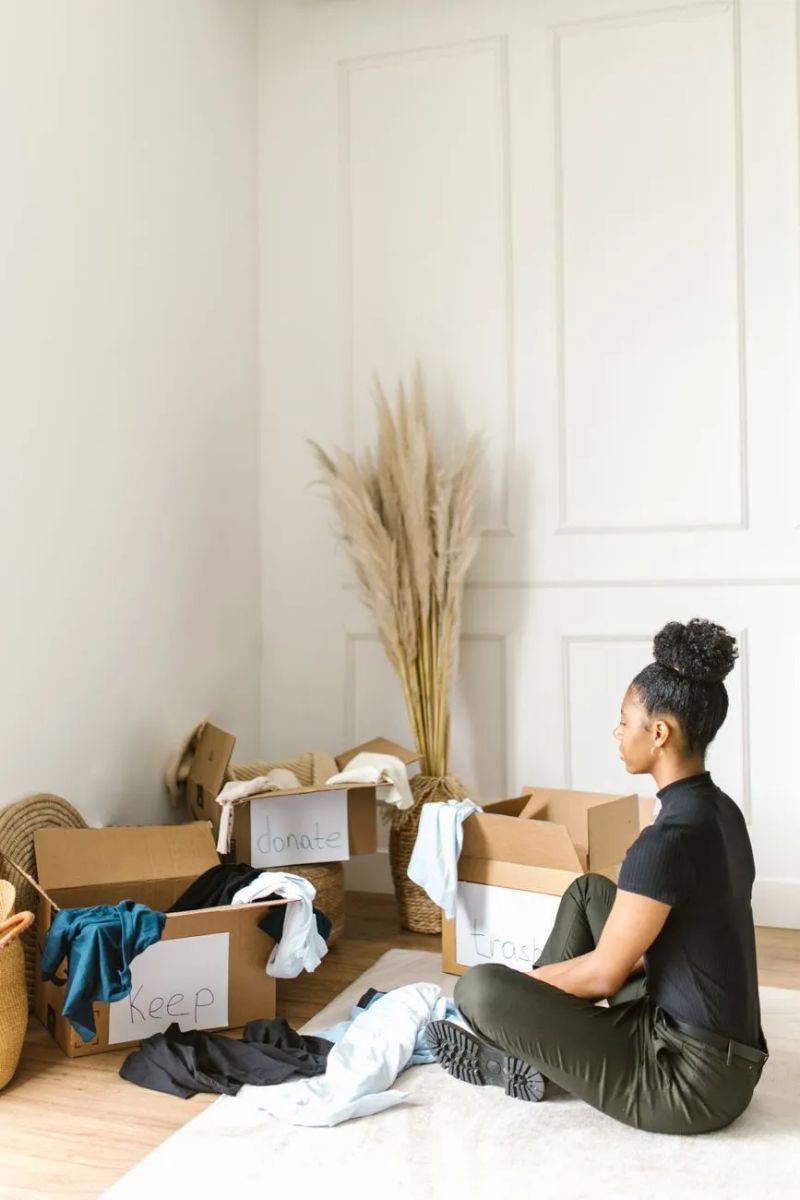 Usable furniture prepared for donation pickup