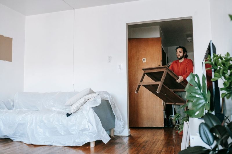 Household furniture prepared for a donation pickup in White Plains, New York